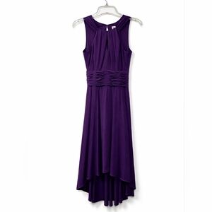 Sangria High Low Ruched Purple Party Dress Size 6